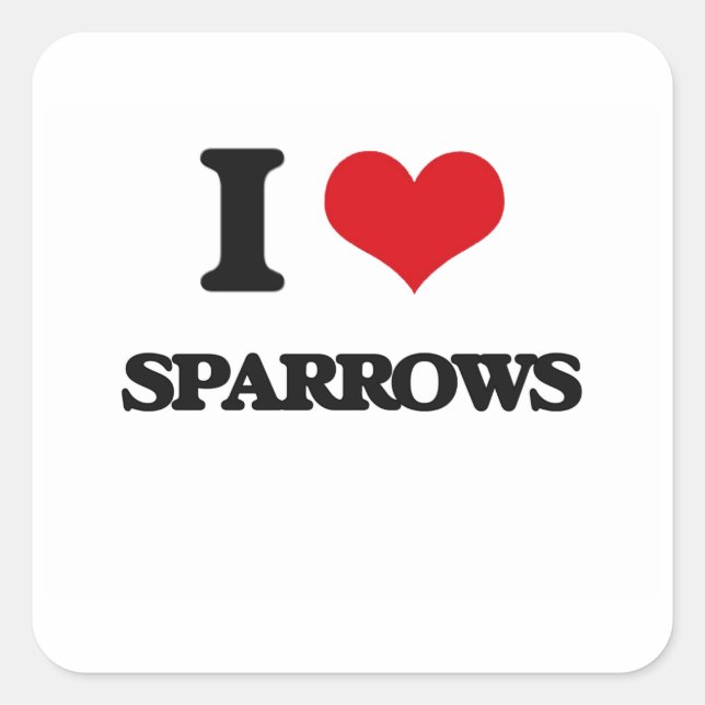 Sticker Carré J'aime les Éperviers (Devant)