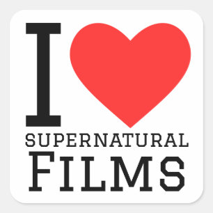Sticker Carré J'aime les films surnaturels