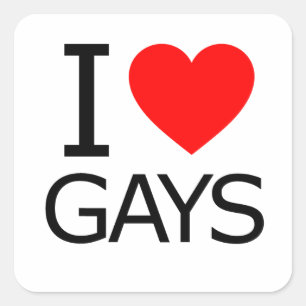 Sticker Carré J'Aime Les Gays