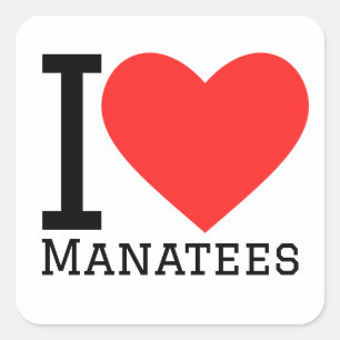 Sticker Carré J'aime les lamates
