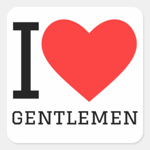 Sticker Carré J'aime les messieurs