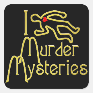 Sticker Carré J'Aime Les Mystères Du Meurtre
