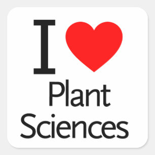 Sticker Carré J'aime les sciences Plantes