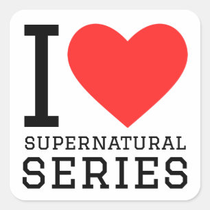Sticker Carré J'aime les séries surnaturelles