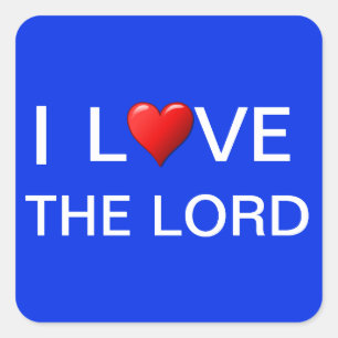 STICKER CARRÉ J'AIME L'ÉTERNEL