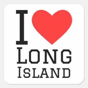 Sticker Carré J'aime Long Island
