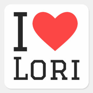 Sticker Carré J'aime lori