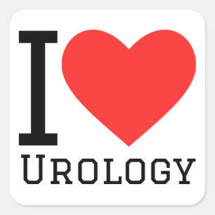 Sticker Carré J'aime l'urologie