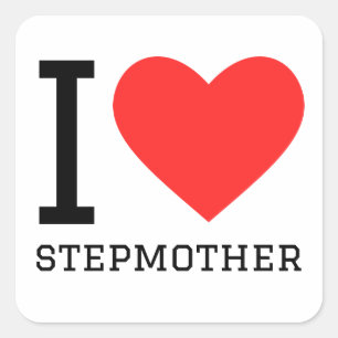 Sticker Carré J'aime ma belle-mère