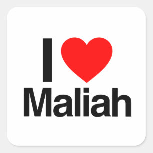Sticker Carré j'aime maliah