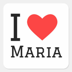 Sticker Carré J'aime Maria