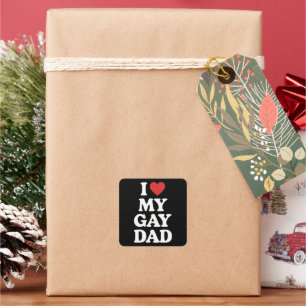 Sticker Carré J'Aime Mon Gay Papa J'Aime Mon Gay Papa