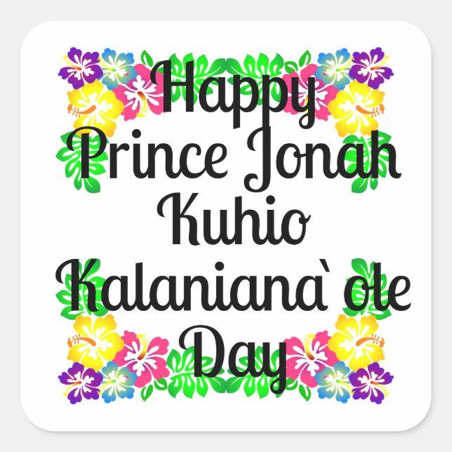 Sticker Carré J'Aime Mon Prince De Grenouille (Devant)