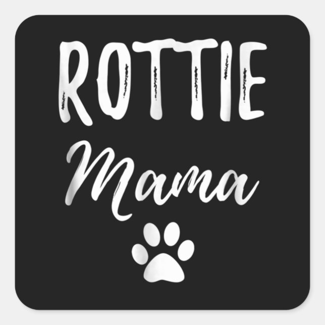 Sticker Carré J'aime mon rottweiler (Devant)