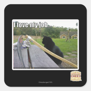 Sticker Carré J'aime mon travail