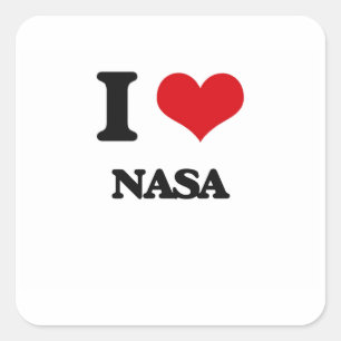 Sticker Carré J'aime Nasa