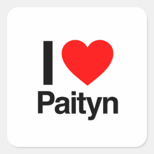 Sticker Carré j'aime paityn
