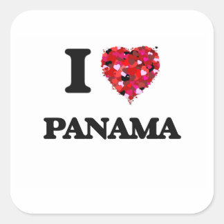 Sticker Carré J'aime Panama
