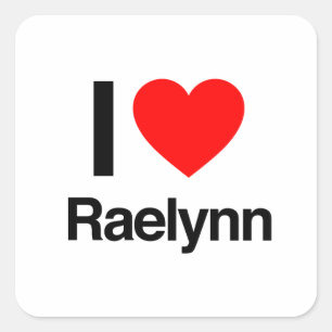Sticker Carré j'aime raelynn