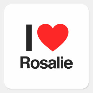Sticker Carré j'aime rosalie