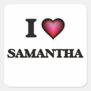 Sticker Carré J'aime Samantha