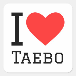 Sticker Carré J'aime taebo