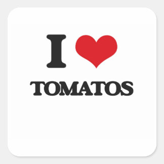 Sticker Carré J'aime Tomatos