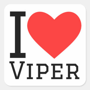 Sticker Carré J'aime viper