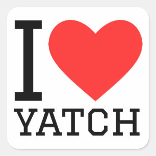 Sticker Carré J'aime yatch