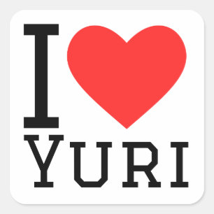 Sticker Carré J'aime yuri