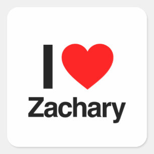 Sticker Carré j'aime zachary