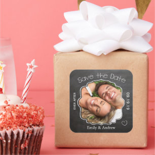 Sticker Carré Jamais après le mariage du tableau de bord Enregis