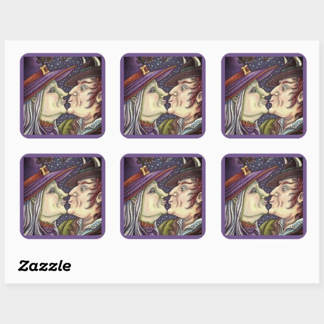 STICKER CARRÉ JAMAIS TROP VIEILLE POUR ROMANCE, WITCH & WARLOCK  (Feuille)