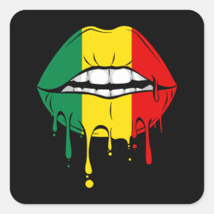 Sticker Carré Jambes rastafariennes