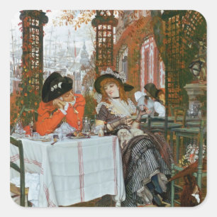 Sticker Carré James Jacques Joseph Tissot   Un déjeuner