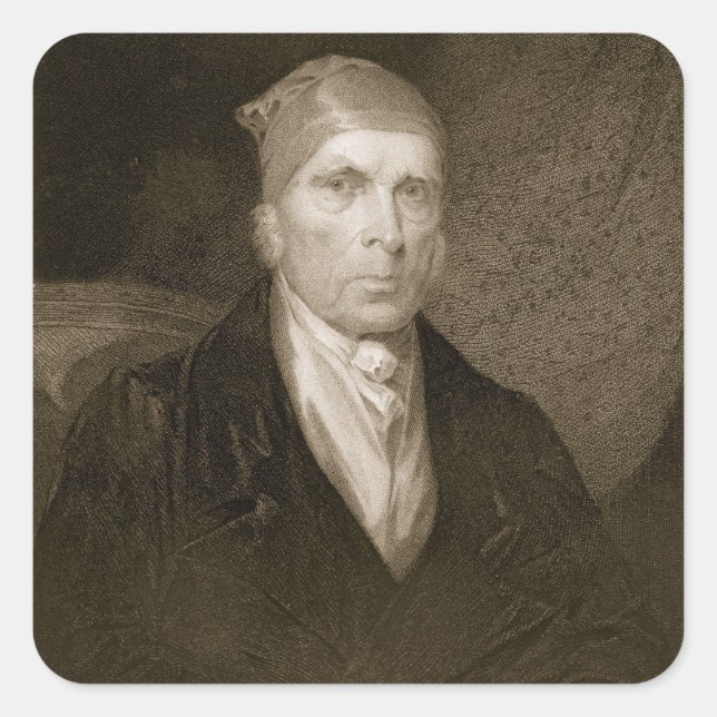 Sticker Carré James Madison aged 82, gravé par Thomas B. Welch (Devant)
