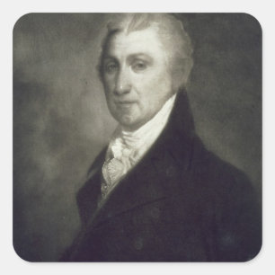 Sticker Carré James Monroe, 5ème Président des États-Unis o