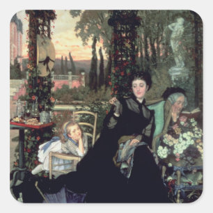 Sticker Carré James Tissot   La veuve, 1868