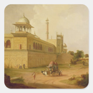 Sticker Carré Jami Masjid, Delhi, 1811 (huile sur la toile)