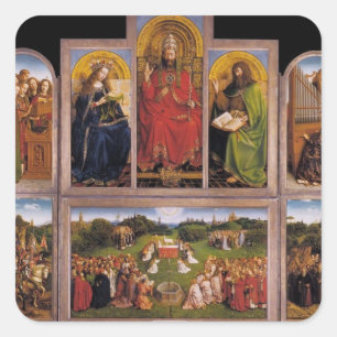 Sticker Carré Jan van Eyck - Le Retable de Gand