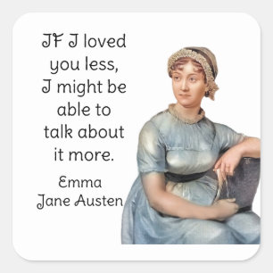 Sticker Carré Jane Austen Emma cite