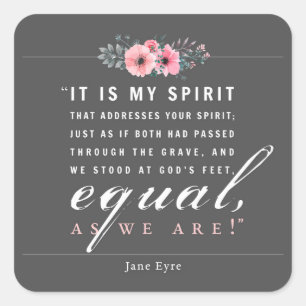 Sticker Carré Jane Eyre - Comme Nous Sommes - Noir
