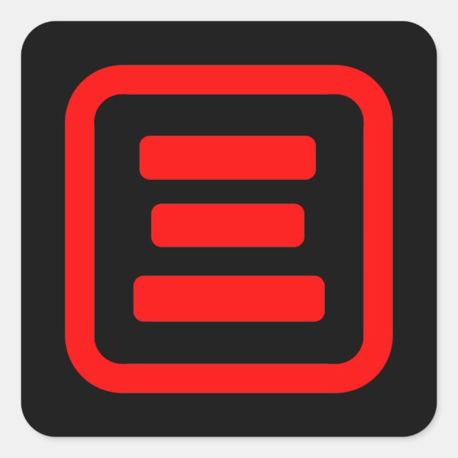 Sticker Carré Japonais Numéro trois 三 (Devant)