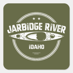 Sticker Carré Jarbidge River Idaho Kayak