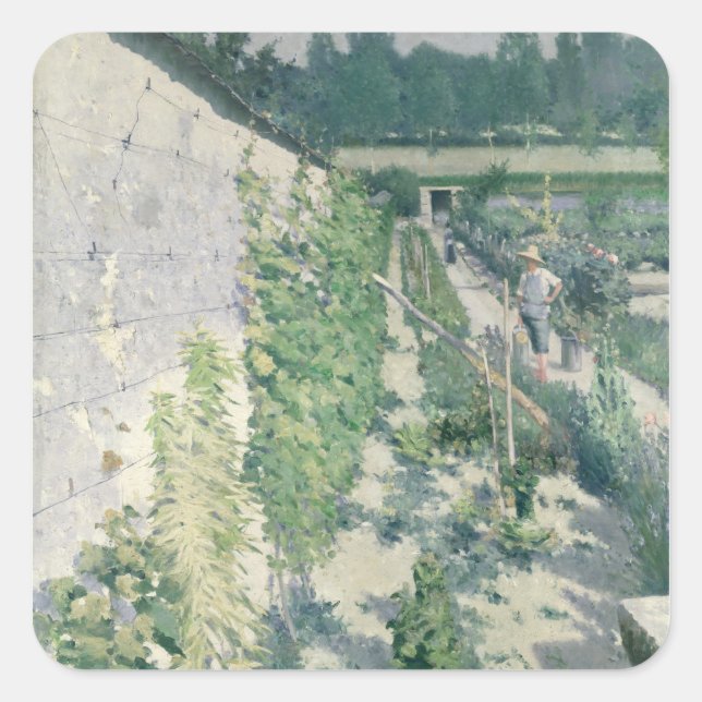 Sticker Carré Jardin à Grez, 1884 (Devant)