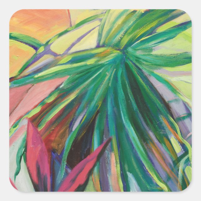 Sticker Carré Jardin Abstracto I (Devant)