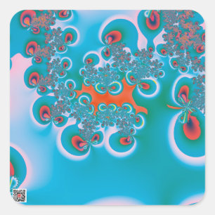 Sticker Carré Jardin de printemps Art Abstrait