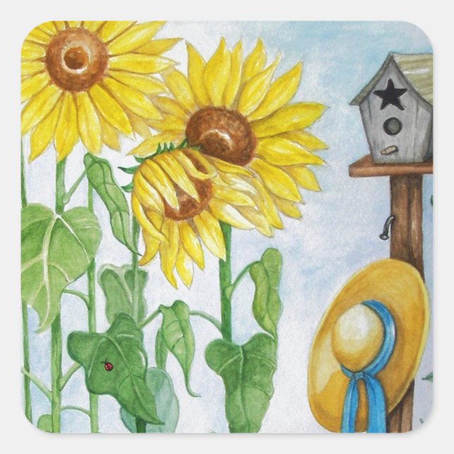 Sticker Carré Jardin de Sunflower (Devant)