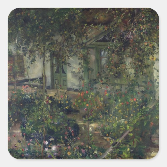 Sticker Carré Jardin fleuri, 1904 (Devant)