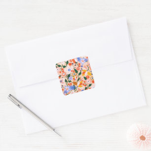 Sticker Carré Jardin Floral Fleur sauvage d'été